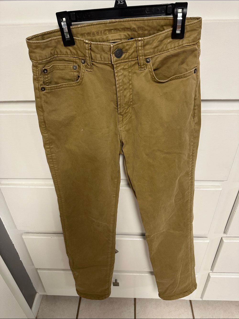 American Eagle Outfitters Men's Olive/Tan Slim Chinos